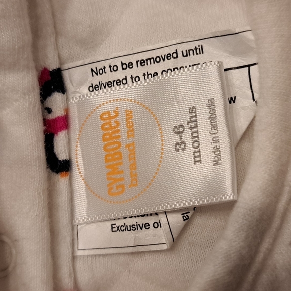 Gymboree girls 3-6 months quilted girls penguin designed romper - Picture 3 of 6